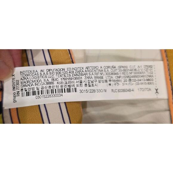 ZARA Printed Floral Mini Skirt Yellow Green High Waisted Size M Party Vacation - Picture 7 of 7